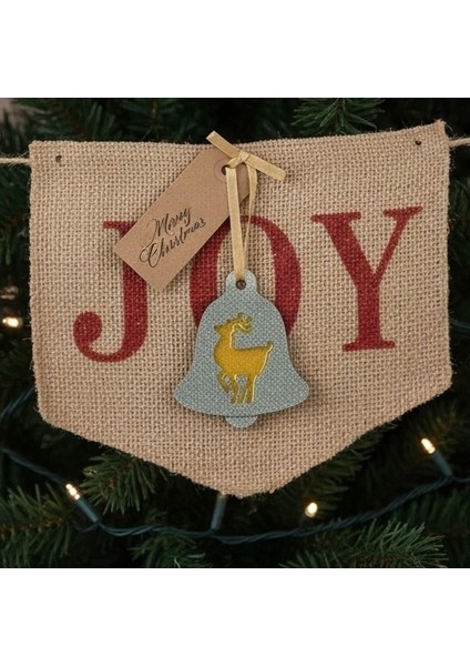 8.5 x 7 cm Reçine Yılbaşı Süsü – Geyik Figürlü Çam Ağacı Süsü – El Yapımı Noel Ornament – Dekoratif Yılbaşı Ağacı Aksesuarı