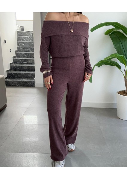 Bordo Bürümcük Madonna Yaka Basic Takım fiyatları