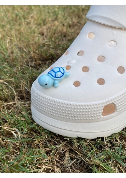 3D Kaplumbağa Terlik Süsü, Renkli ve Eğlenceli Tasarım