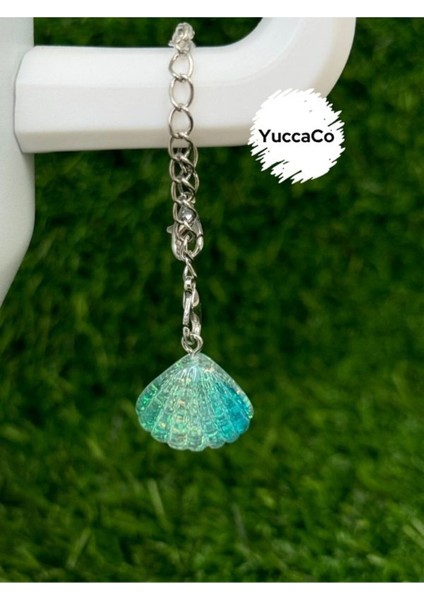 Istiridye ve Deniz Kabuğu Temalı Şık Çanta Süsü, Doğal Deniz Teması Aksesuarı