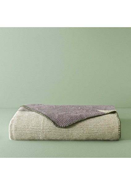 Taç Butikpatagonya Pamuklu Çift Kişilik Battaniye Kahverengi