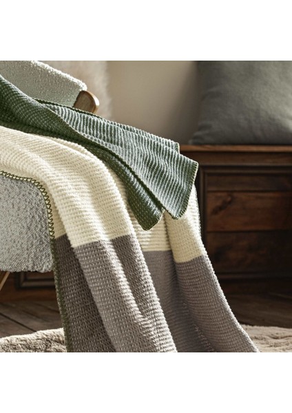 Taç Butikpatagonya Pamuklu Çift Kişilik Battaniye Kahverengi modelleri