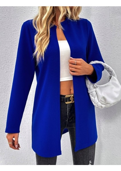 Egecen Kadın Uzun Kollu Önü Açık Uzun Modal Ceket indirimleri