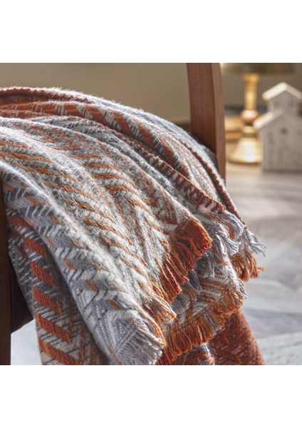 Taç Butik Brüj Pamuklu Çift Kişilik Battaniye Turuncu fiyatları