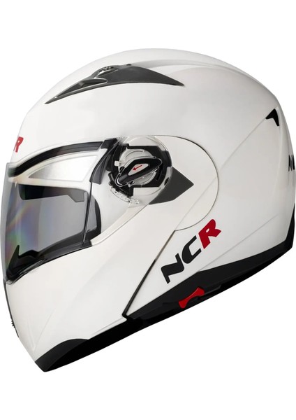 Ncr 158 Çene Açılır Gözlüklü Motosiklet Kaskı Beyaz