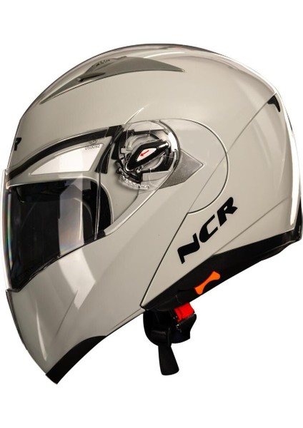 Ncr 158 Çene Açılır Gözlüklü Motosiklet Kaskı Cool Gri