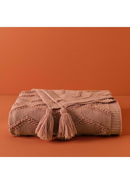 Taç Butik Brüj Akrilik Throw Kiremit