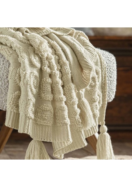 Taç Butik Patagonya Akrilik Throw Kum modelleri