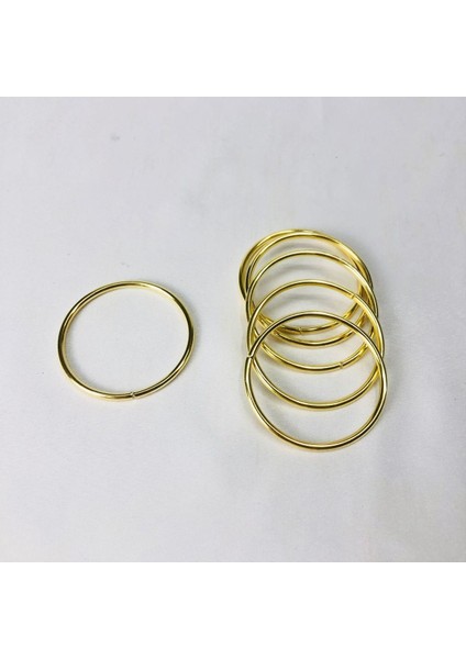 Altın Metal Halka 5 cm 100 Adet Süsleme ve Nikah Şekeri Için Paket