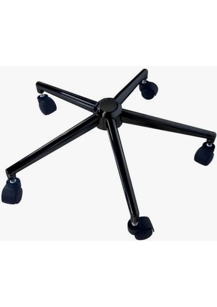 Müdür Yönetici Sekreter Büro Ofis Çalışma Oyuncu Koltuğu Siyah Konik Yıldız Ayak + 5 Adet Tekerlek