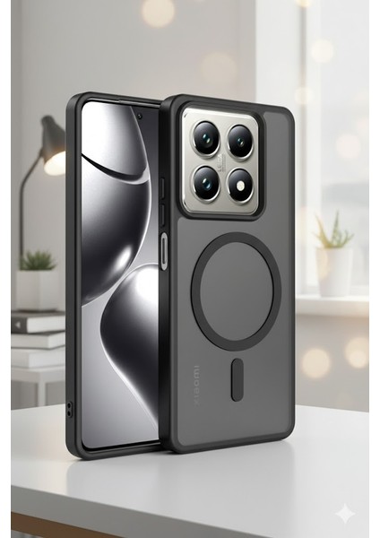 Xiaomi Mi 14&14T Pro Uyumlu Kılıf Kamera Korumalı Magsafe Kablosuz Şarj Özellikli Arka Yüzey Kapak
