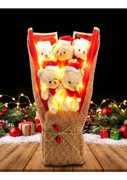 Işıklı Yılbaşı Temalı Renkli Buket, Sevgiliye Özel Hediye fiyatları