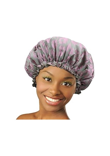 Donna Argan Desenli Uyku Başlığı Bonesi Uyku Duş Başlığı Xl, Açık Leopar, Xl