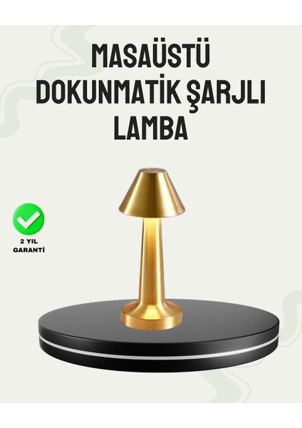 Kablosuz LED Masa Lambası 1800MAH 3 Renk Aydınlatma Dokunmatik