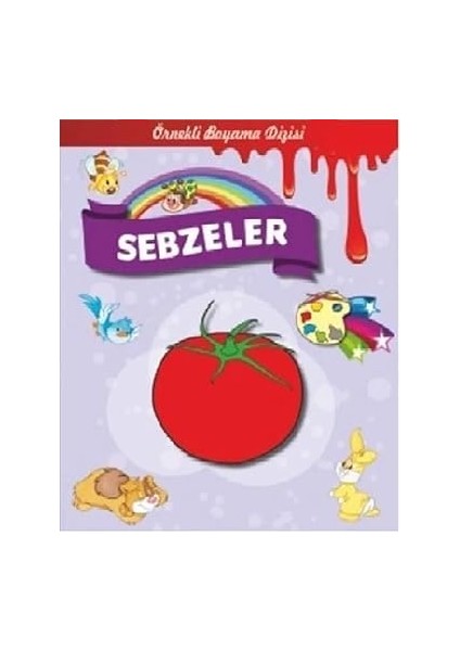 Örnekli Boyama - Sebzeler (Kapak Değişebilir) + Benim Ilk Yapıştırmalarım - Evimde + 4 Kitap Set
