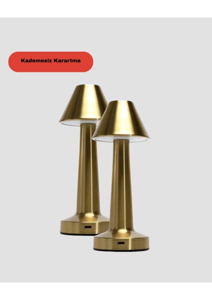 Kablosuz LED Masa Lambası 1800MAH 3 Renk Aydınlatma Dokunmatik fırsatları