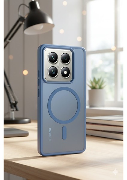 Xiaomi Mi 14&14T Pro Uyumlu Kılıf Kamera Korumalı Magsafe Kablosuz Şarj Özellikli Arka Yüzey Kapak