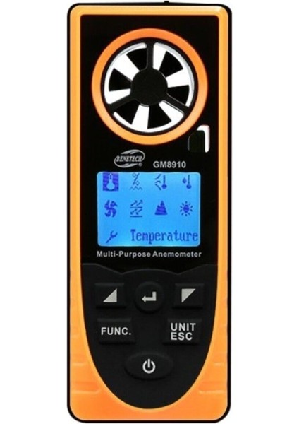 Çok Fonksiyonlu Dijital Rüzgar Ölçer Anemometre, Hassas ve Kullanışlı