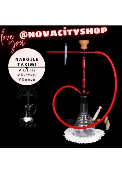Kırmızı Nargile Takımı, Güvenle Kullanım, Eşsiz Tasarım, Keyifli Anlar