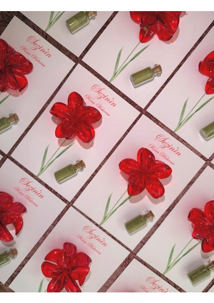 10 Adet Kına Hediyeliği, Kına Tüplü Lotus Toka, Şık ve Özel Tasarım