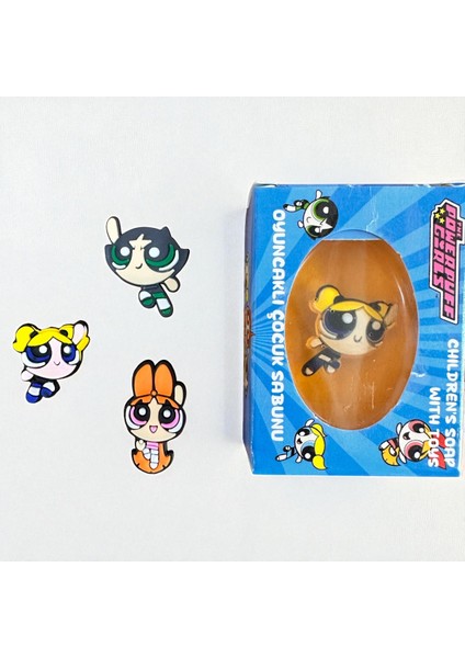 3'lü Jibbitz Terlik Süsü ve Powerpuff Girls Sabun Seti