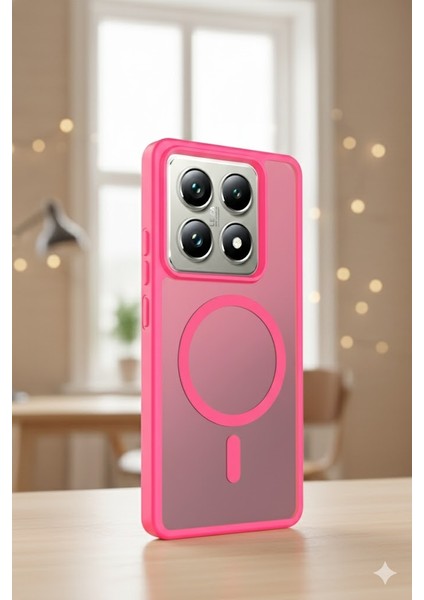 Xiaomi Mi 14&14T Pro Uyumlu Kılıf Kamera Korumalı Magsafe Kablosuz Şarj Özellikli Arka Yüzey Kapak