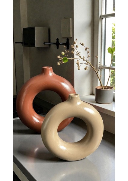 Iskandinav 2’li Halka Beton Vazo Seti