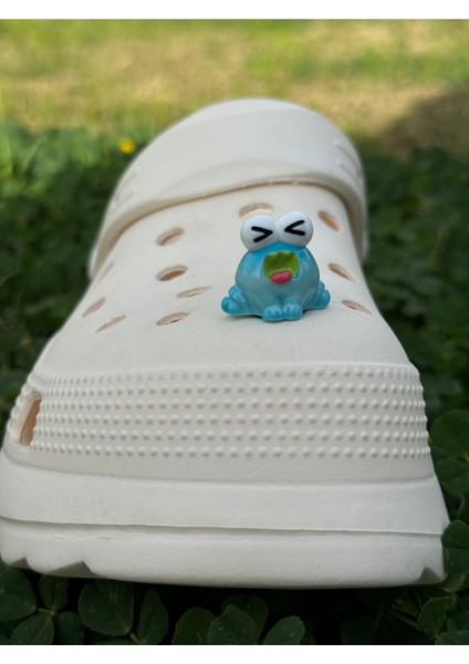 Sevimli Kurbağa Terlik Süsü, Renkli Charm ve Jibbitz Aksesuarları