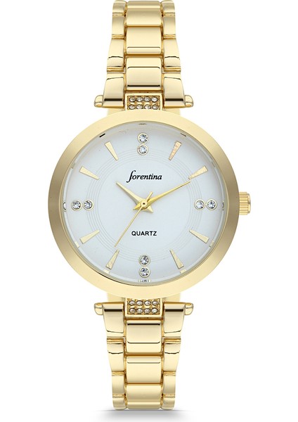 Beyaz Güllü Kutuda Gold Metal Takım: Saat, Papatya Kolye ve Küpe fiyatları