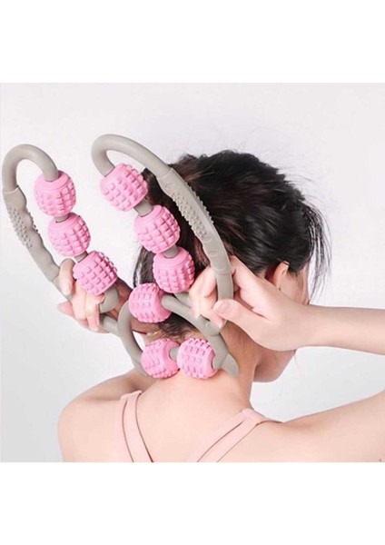 Kas Gevşetici Masaj Aleti 9 Tekerlekli Ayarlanabilir Lenf Drenaj Rulosu Bacak Kol Selülit