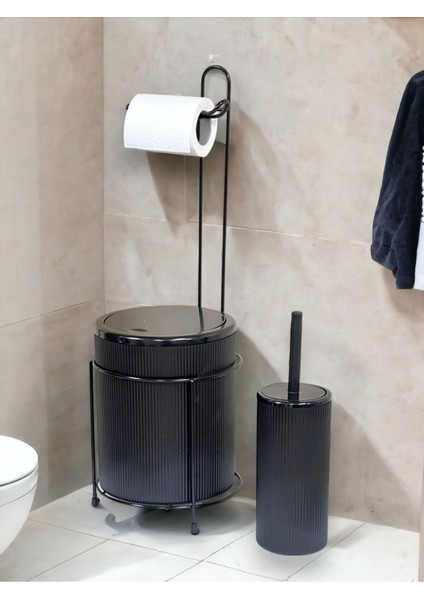 Pratik ve Şık Wc Kovalı Tuvalet Fırça ve Kağıtlık Seti fiyatları