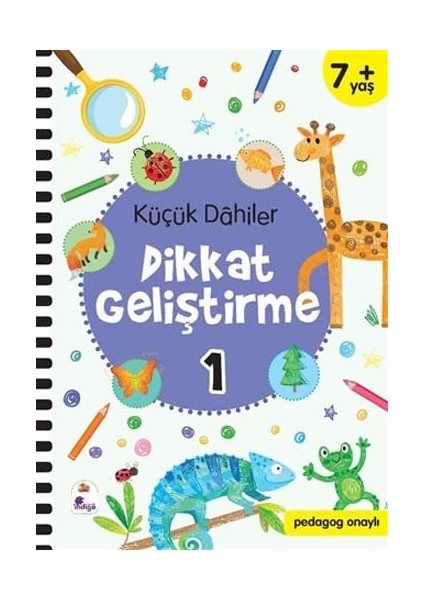 Küçük Dahiler Dikkat Geliştirme 1 (7+ Yaş): Pedagog Onaylı + 6 Kitap Set