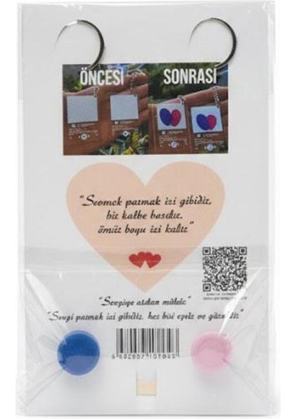 Sevgili Parmak Izi Anahtarlık Setiyle Hediye ve Dekorasyon Keyfi fiyatları