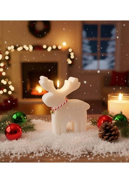 Renkli Baskılı Kupa, Geyikli Mum ve Yılbaşı Çorabı Hediye Seti fiyatları