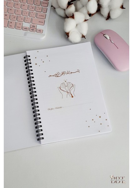 10 Yıllık Kaza Namazı Defteri , Yeşil Kahverengi Kapak / Takip Çizelgesi- A-5 Telli - Pvc Kapak fiyatları