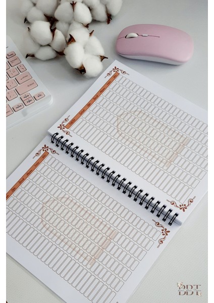 10 Yıllık Kaza Namazı Defteri , Yeşil Kahverengi Kapak / Takip Çizelgesi- A-5 Telli - Pvc Kapak modelleri