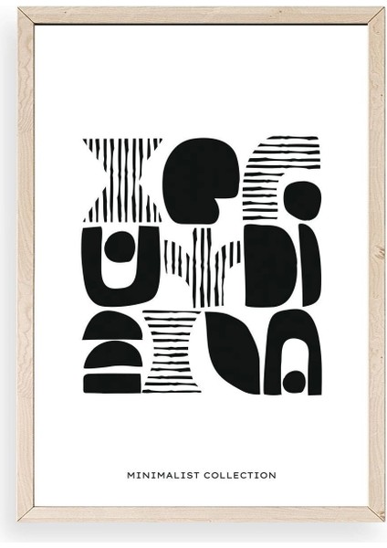 Soyut Ahşap Çerçeveli Tablo