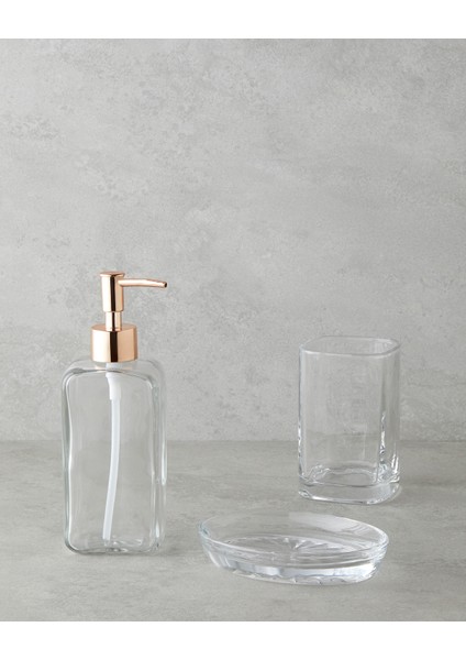 Şeffaf Banyo Seti 3'lü, Zarif ve Modern Tasarım, Pratik Kullanım
