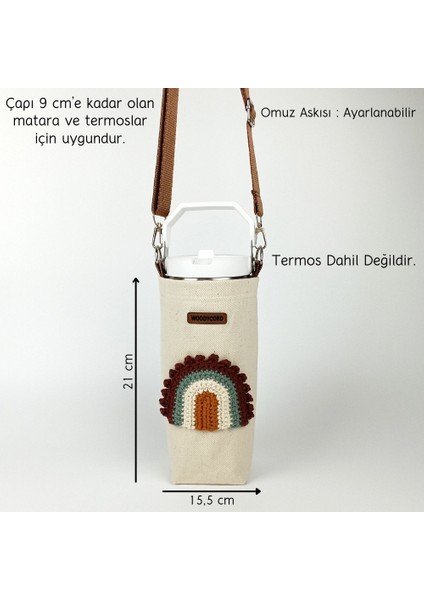 1 Litrelik Matara Termos Kılıfı El Örgüsü Gökkuşağı fiyatları