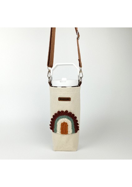 1 Litrelik Matara Termos Kılıfı El Örgüsü Gökkuşağı fırsatları