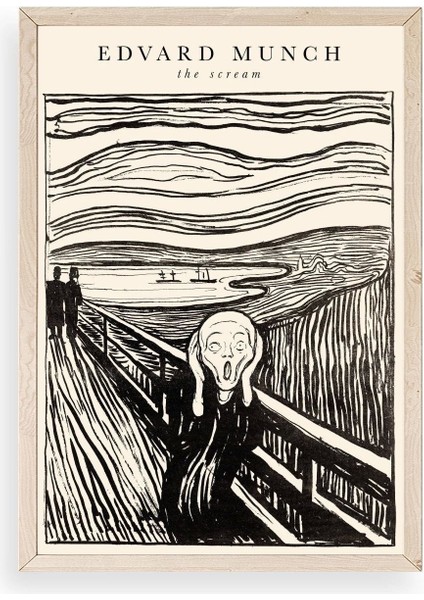 Çığlık Ahşap Çerçeveli Tablo