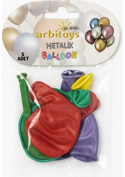 Metalik Balon 5'li