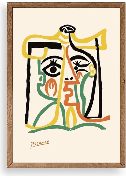 Tete De Femme Ahşap Çerçeveli Tablo