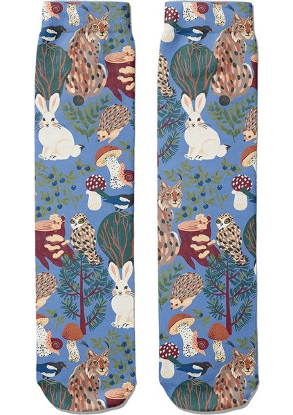 Dijital Tavşan Baskılı Soket Çorap fiyatları