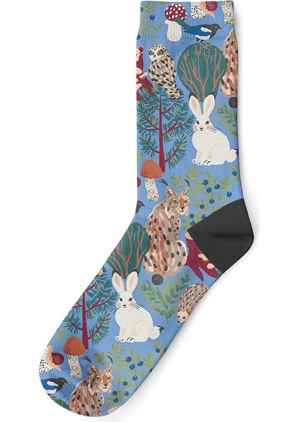 Dijital Tavşan Baskılı Soket Çorap indirimleri