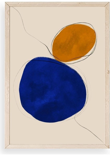 Soyut Ahşap Çerçeveli Tablo