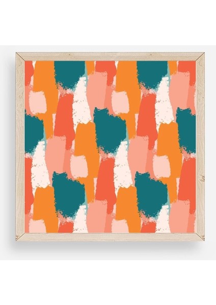 Soyut Ahşap Çerçeveli Tablo