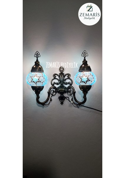 El Yapımı Otantik Mozaik Çiftli Aplik fiyatları