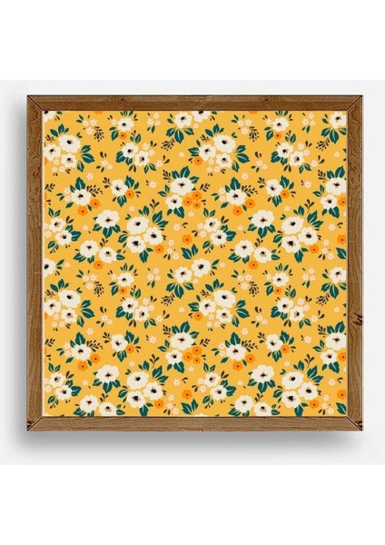 Çiçek Ahşap Çerçeveli Tablo