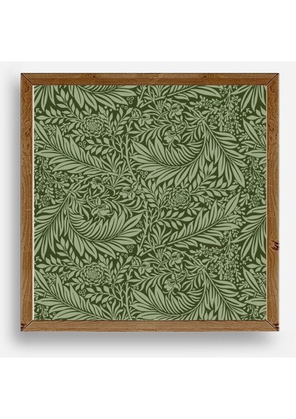 Yaprak Ahşap Çerçeveli Tablo